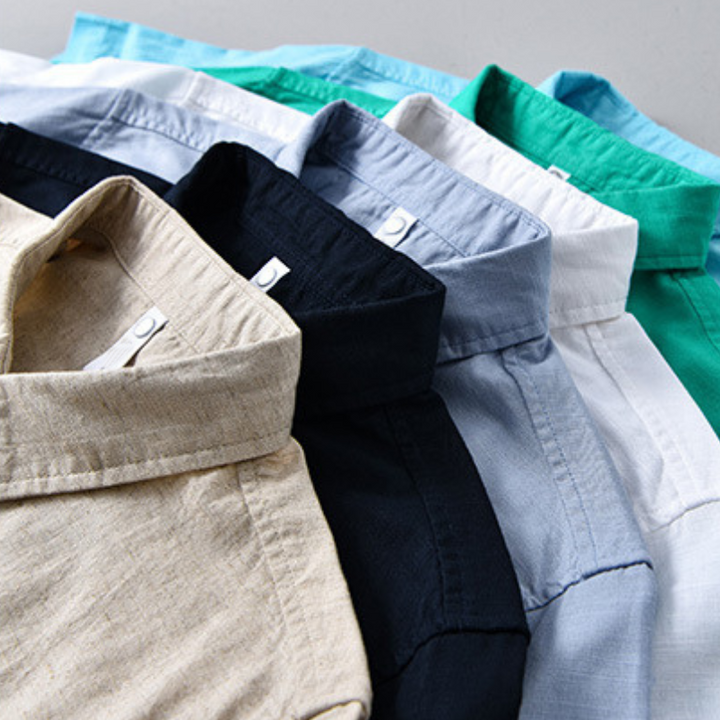 Lightweight men's button-up, perfect for a cool, casual summer or spring look.