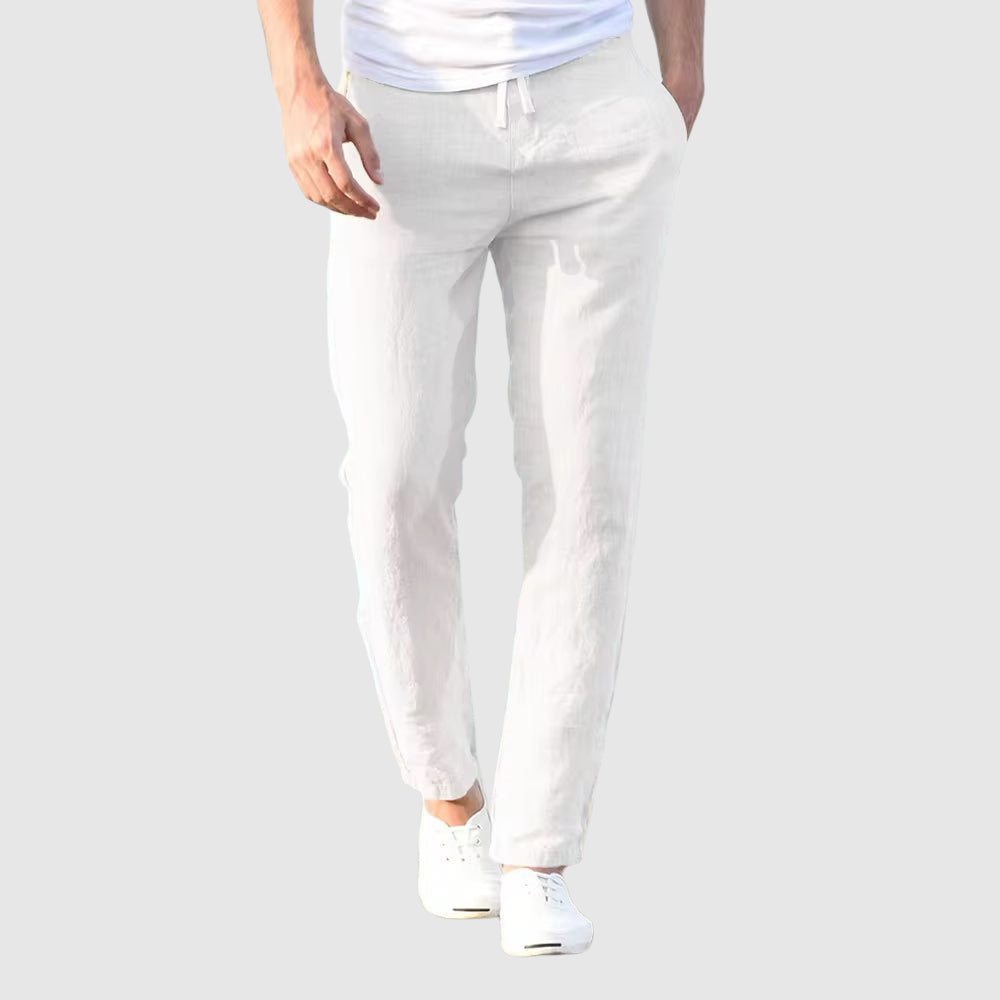 Men's lightweight casual drawstring pants, relaxed fit for everyday comfort and versatile style.