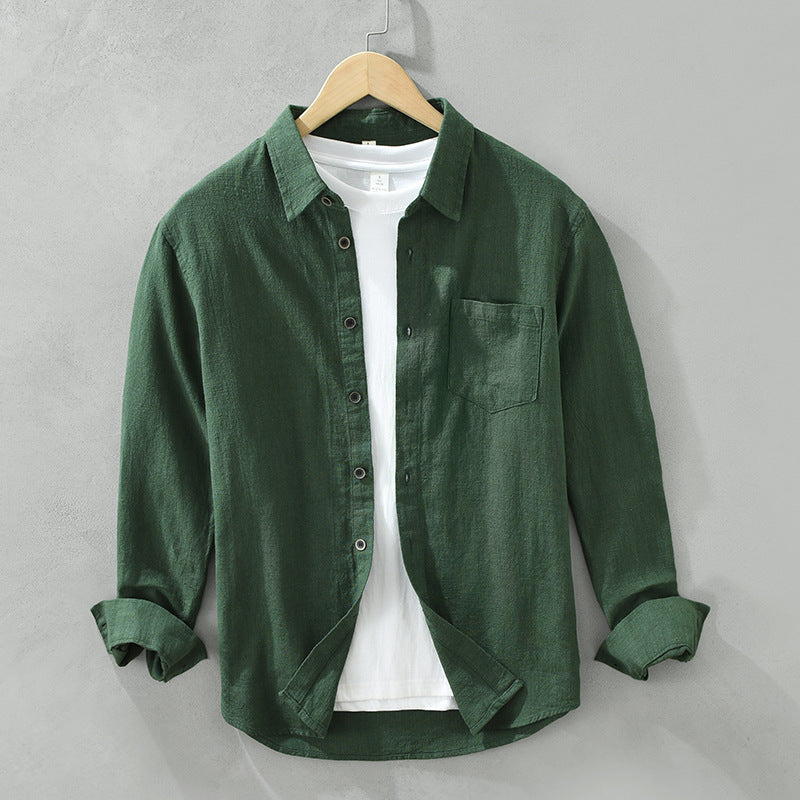 Effortless style with this men's long sleeve comfort shirt, featuring a lightweight fabric for all-day wear.