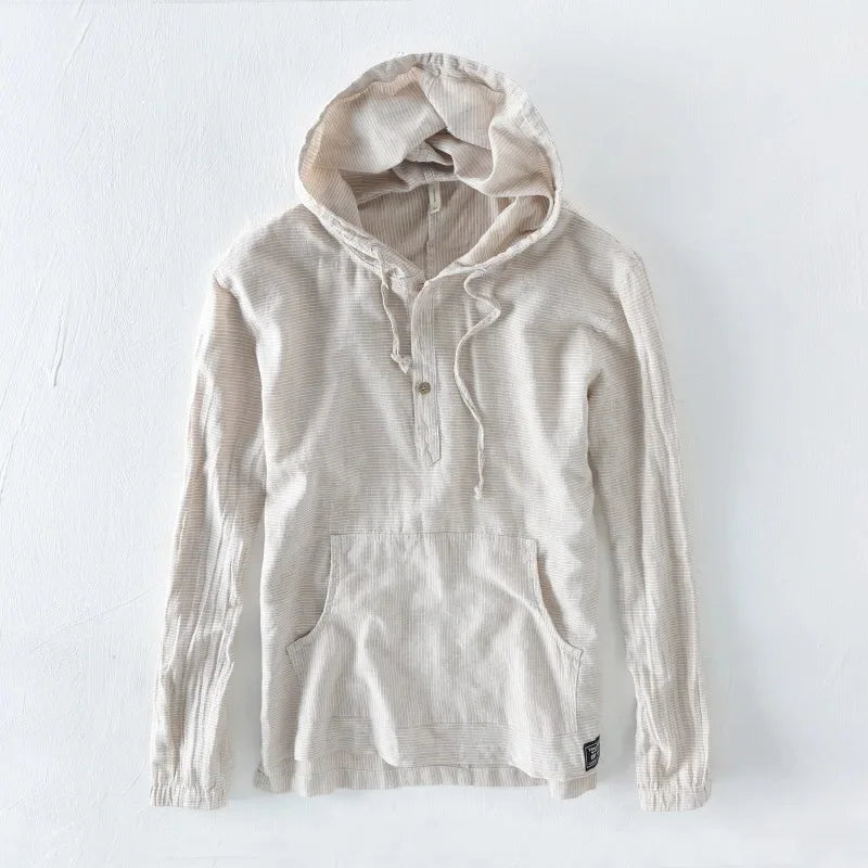 Everyday men's lightweight comfort hoodie, a versatile top for casual spring and summer fashion.
