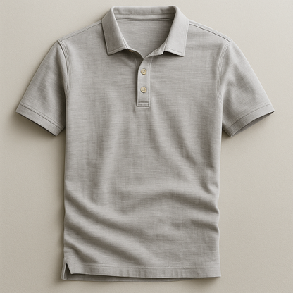 Classic men's short sleeve polo, featuring soft, breathable fabric for ultimate comfort and versatile style.