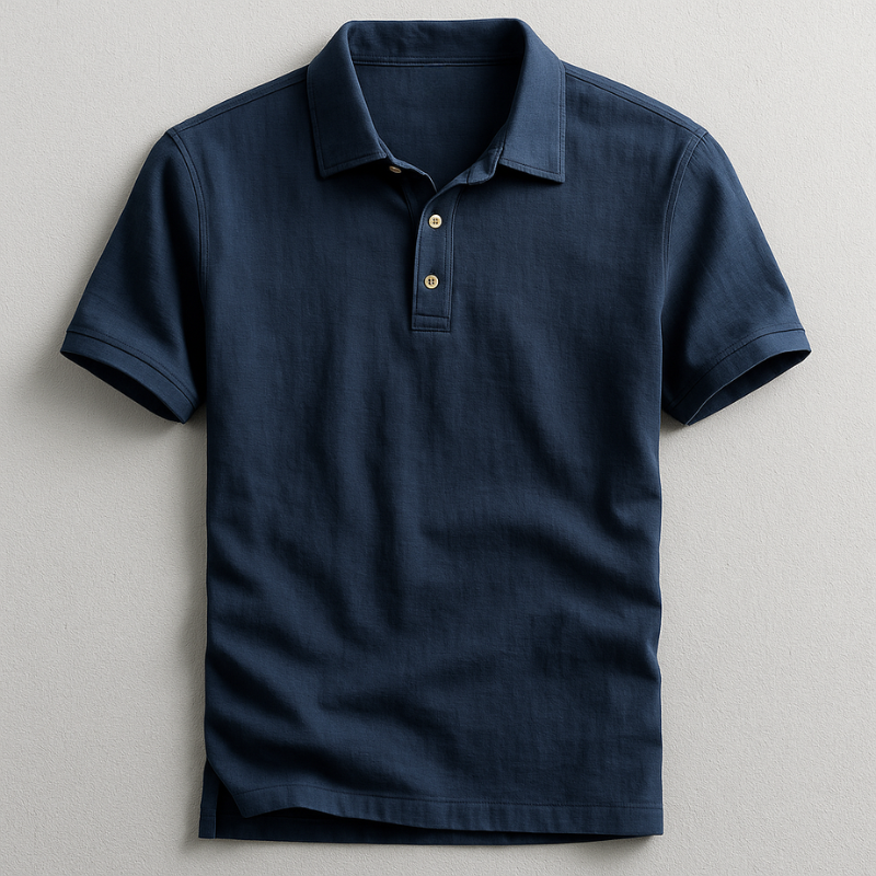 Breathable men's polo shirt in a vibrant color, offering lightweight comfort and a classic casual look.