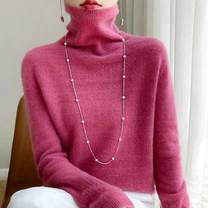 Stylish men's lightweight sweater with a unique stacked collar, offering warmth and elegance for cooler seasons.