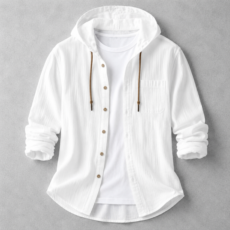 Men's comfortable pullover hoodie shirt with a relaxed fit, an essential for easy everyday wear and casual comfort.