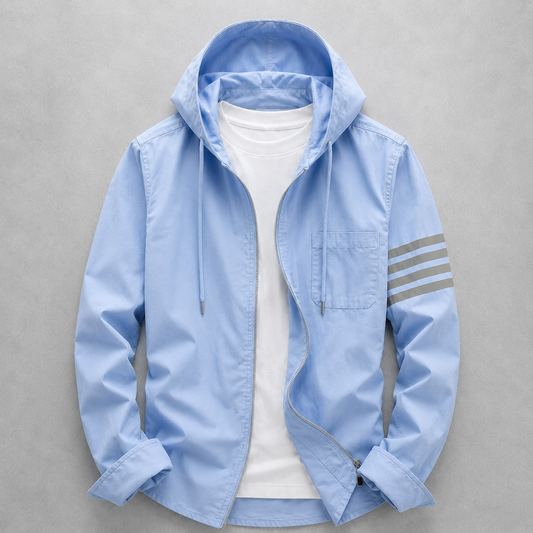 Men's lightweight hooded jacket in a tailored fit, perfect for everyday comfort & casual outerwear.