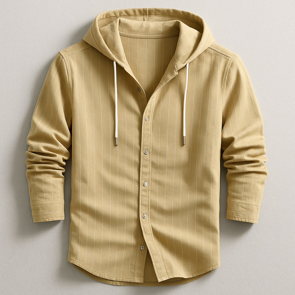 Versatile men's lightweight hoodie shirt for effortless everyday wear. Ideal for spring layering & summer.