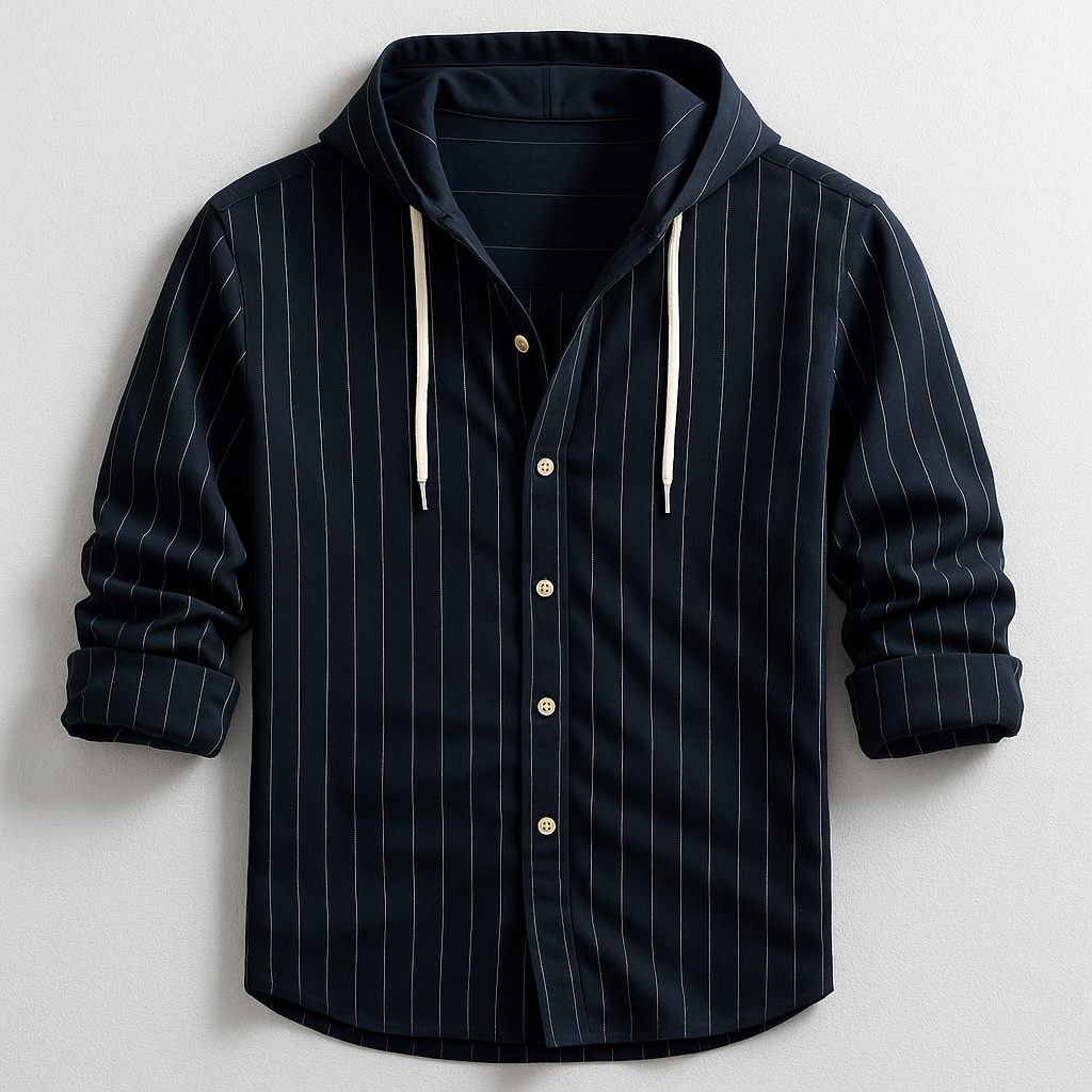 Stylish men's lightweight hoodie shirt, offering a relaxed fit for comfortable, modern casual wear.