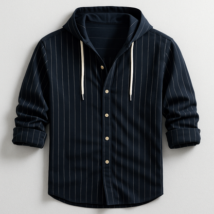 Stylish men's lightweight hoodie shirt, offering a relaxed fit for comfortable, modern casual wear.