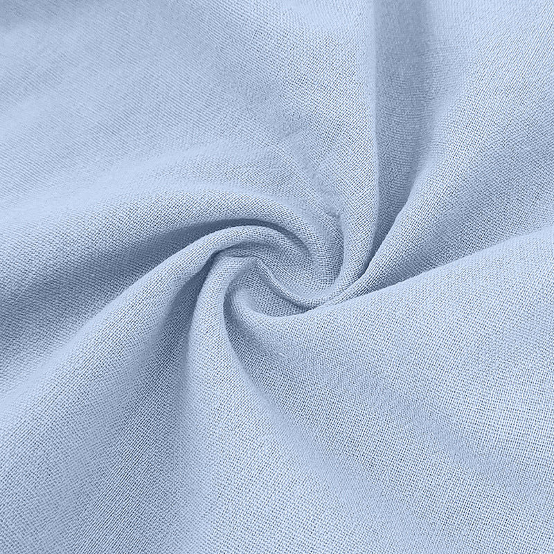 Comfortable men's linen polo and shorts set, ideal for summer loungewear and relaxed style.