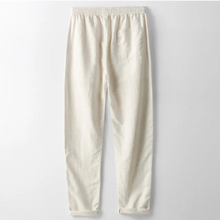 Summer-ready men's linen trousers, lightweight and breathable for ultimate comfort and casual wear.