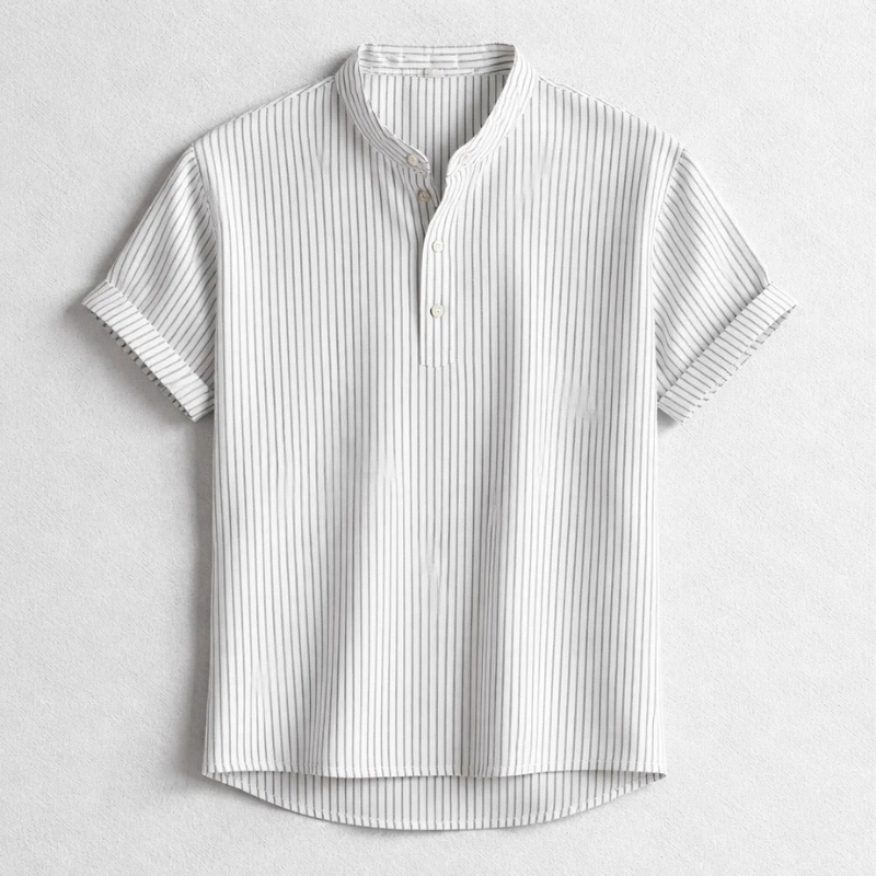Tailored fit men's Henley top, perfect everyday shirt for versatile casual wear & men's fashion.