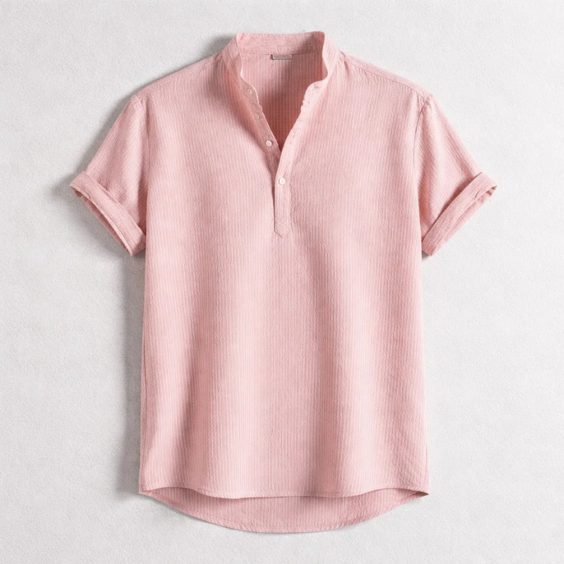 Essential men's lightweight henley shirt for ultimate casual comfort & versatile summer style.
