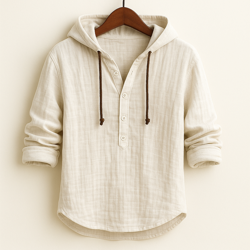 Men's casual Orlando hoodie shirt, a lightweight long-sleeve pullover for versatile streetwear and everyday comfort.