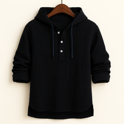 Lightweight men's Orlando hoodie shirt, a relaxed fit pullover with long sleeves, great for versatile casual wear.