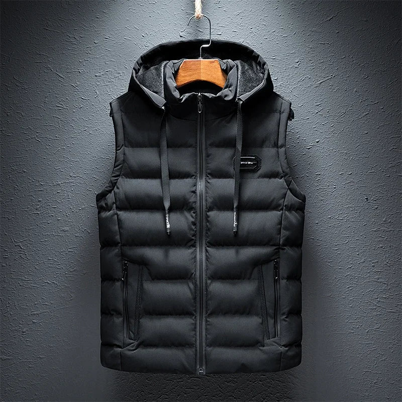 Warm men's lightweight vest, a comfortable padded option for everyday wear and casual style.