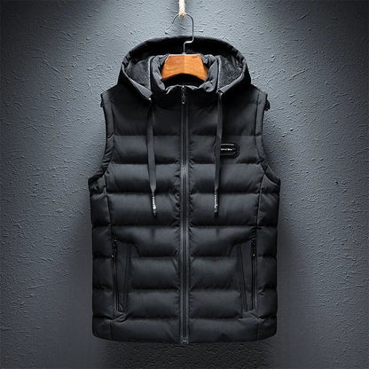 Warm men's lightweight vest, a comfortable padded option for everyday wear and casual style.