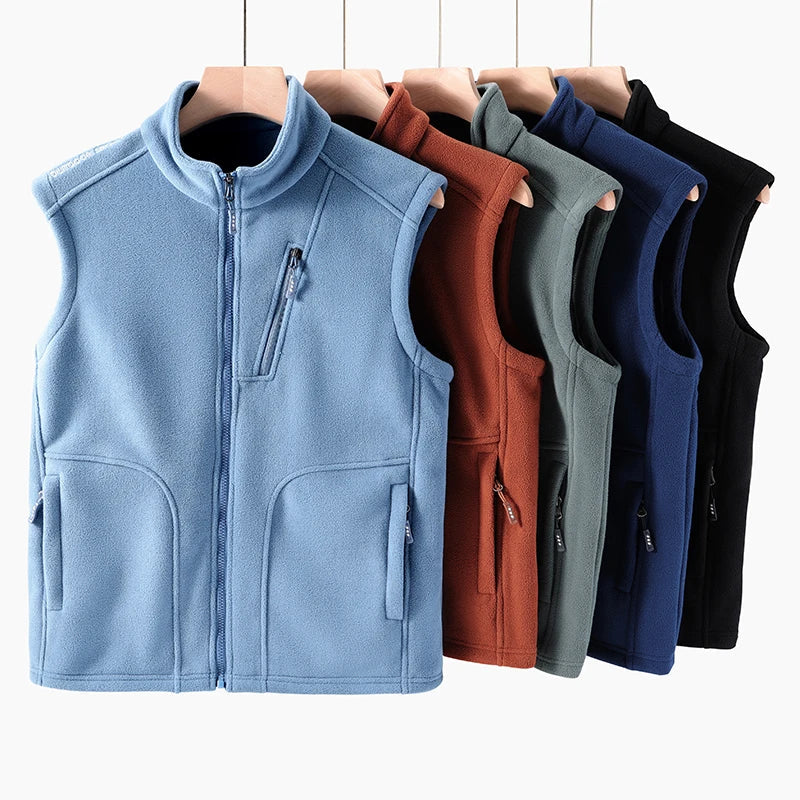 Men's lightweight puffer vest, ideal warm layering down vest for winter outdoor activities & everyday fashion.