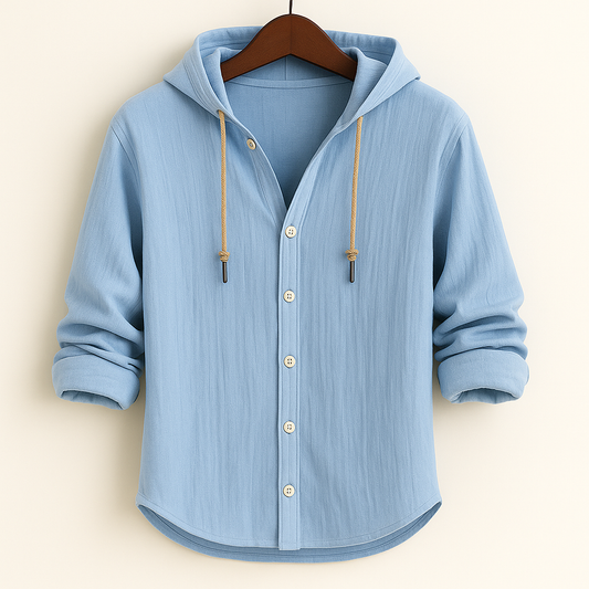 Men's lightweight pullover hoodie shirt, perfect for casual comfort & everyday wear.