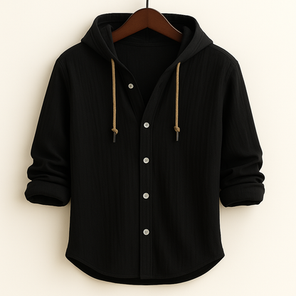 Men's lightweight hooded shirt, a comfortable pullover ideal for everyday casual wear.