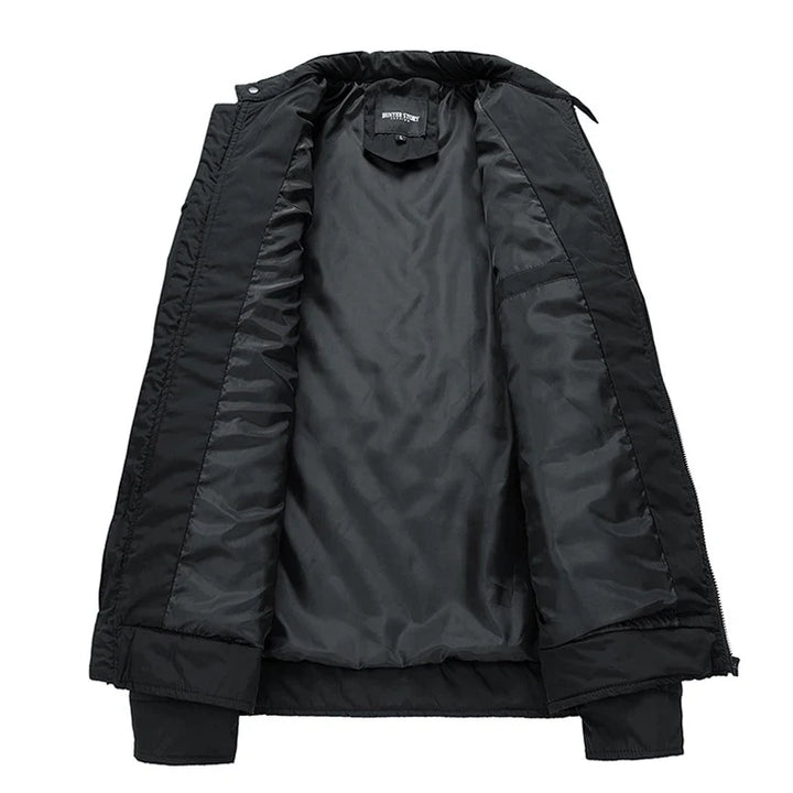 Stylish men's quilted jacket, warm & functional outerwear for winter and cool fall days.