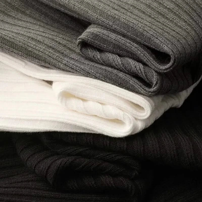 Men's long sleeve lightweight ribbed knit polo. Soft, breathable cotton blend for comfortable, tailored fit.