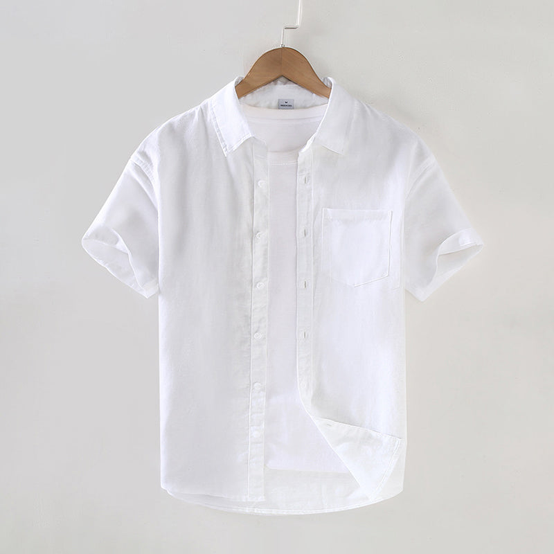 Versatile men's casual short sleeve shirt, designed for maximum comfort and style in lightweight fabric.