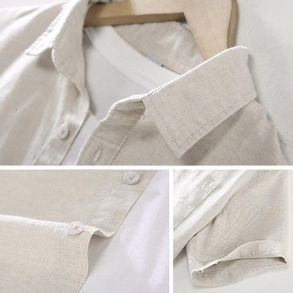 Stylish men's short sleeve shirt, a must-have for warm weather, offering a relaxed yet refined look.