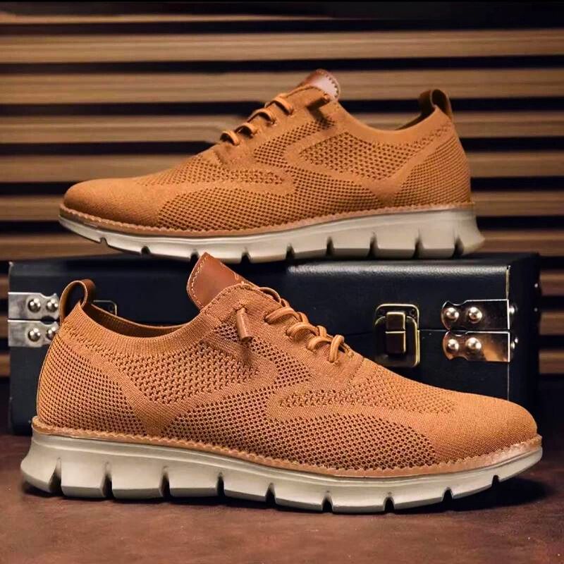 Comfortable men's walking shoes: lightweight slip-on sneakers for daily comfort & style.