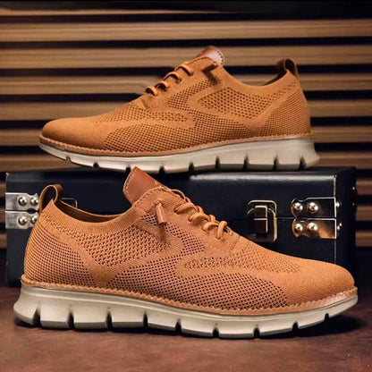Comfortable men's walking shoes: lightweight slip-on sneakers for daily comfort & style.