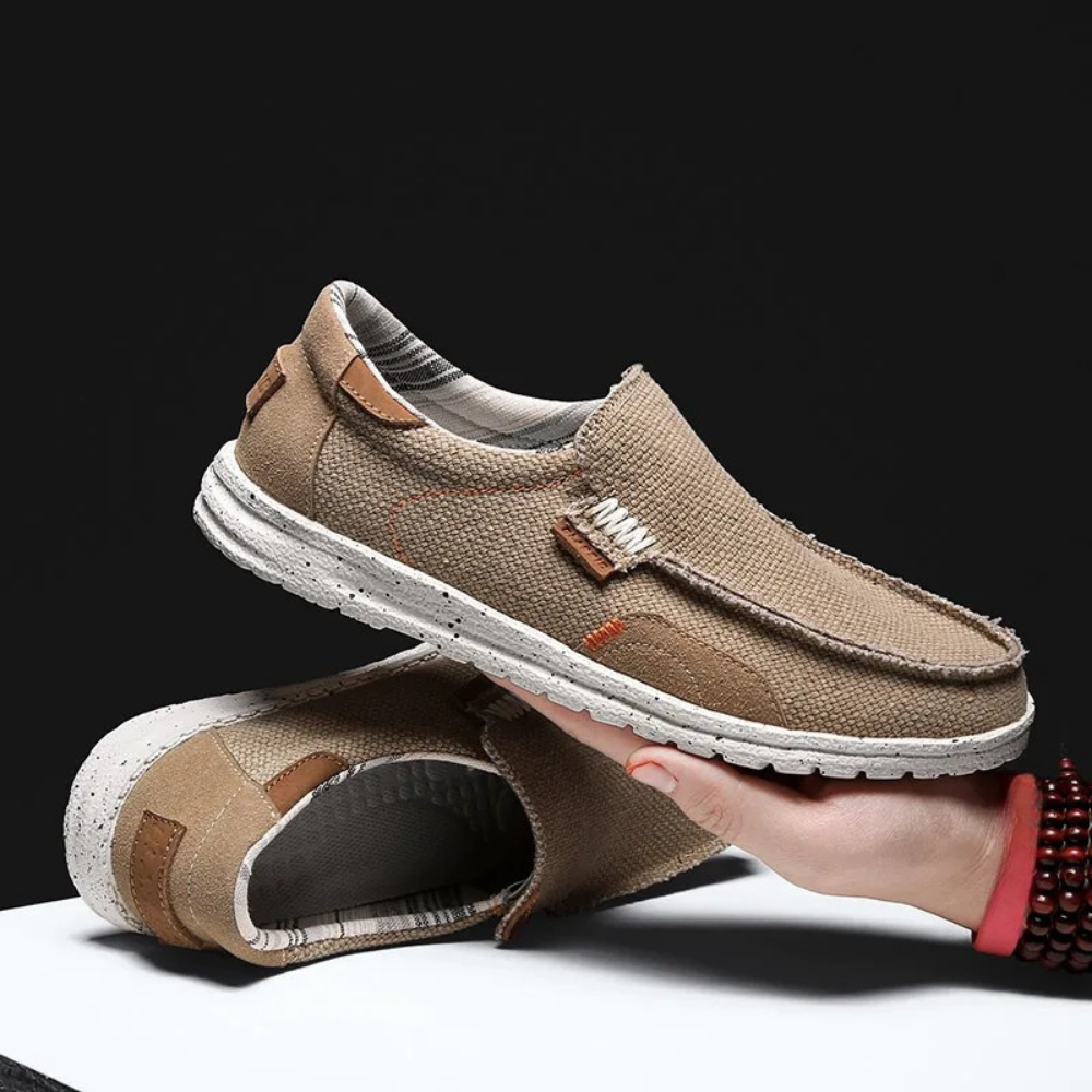 Easy slip-on men's loafers for comfortable, casual everyday wear. Lightweight summer footwear.