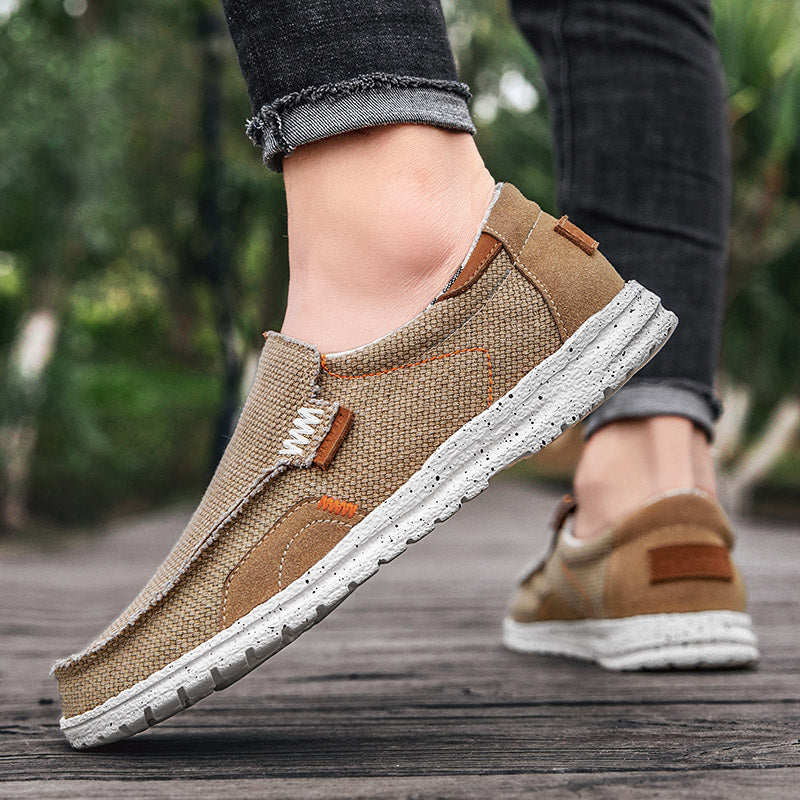 Breathable & comfortable men's slip-on loafers, ideal for walking & everyday wear. Lightweight design.