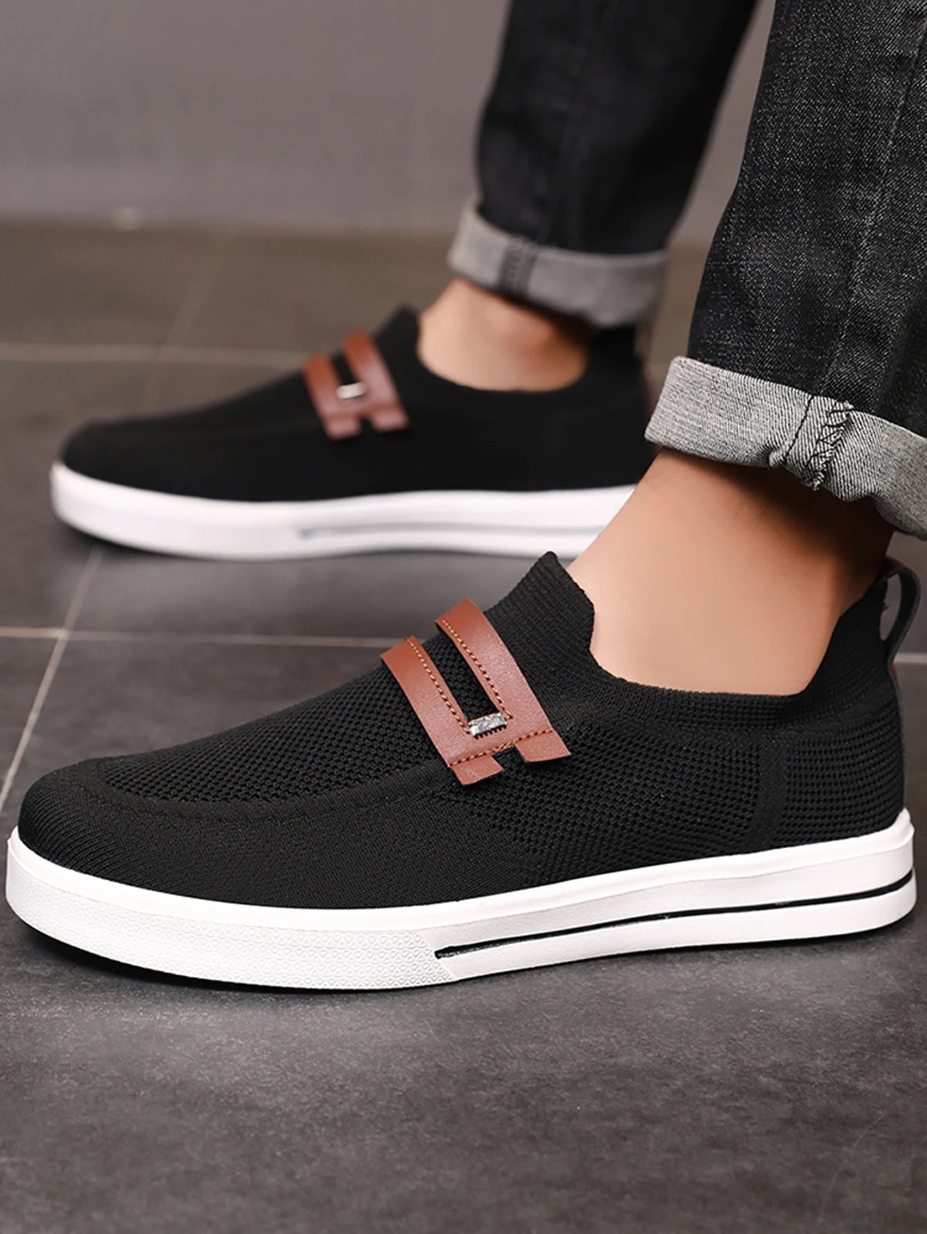Comfortable men's walking shoes: lightweight, slip-on mesh loafers for active summer days.