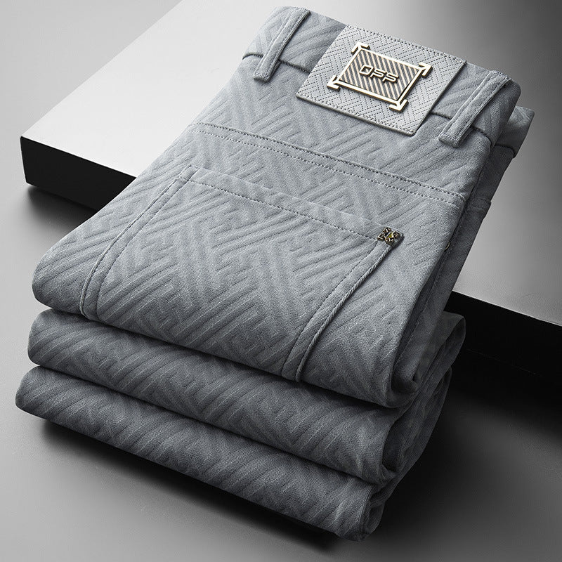Comfortable men's stretch trousers, lightweight and breathable, perfect for summer casual wear.