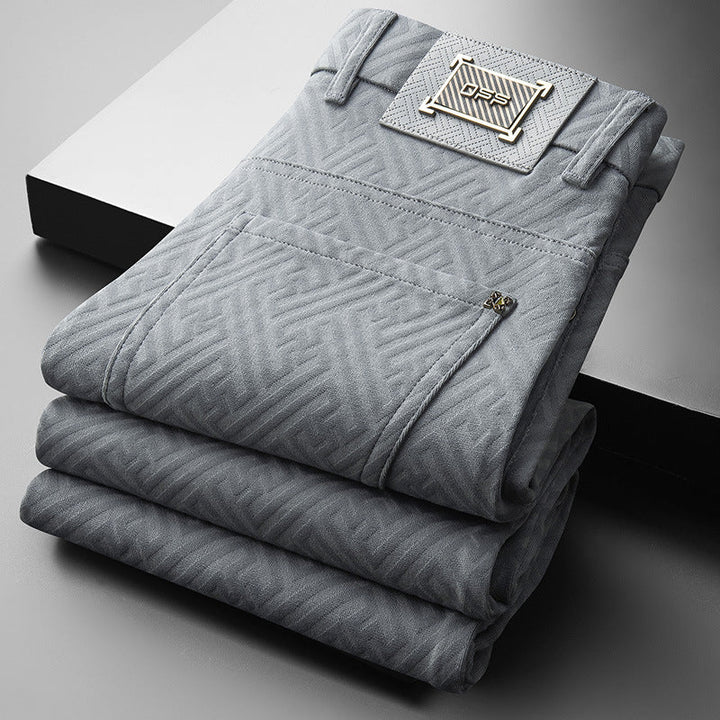Comfortable men's stretch trousers, lightweight and breathable, perfect for summer casual wear.
