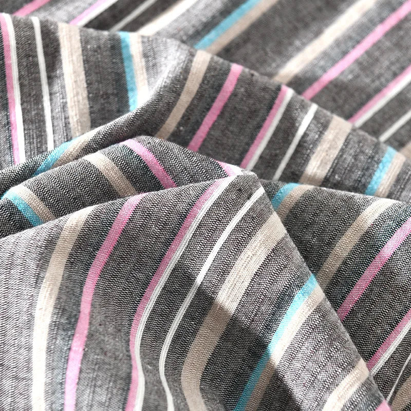 Stylish men's summer shirt with a unique striped collar, offering a cool and comfortable vacation outfit.