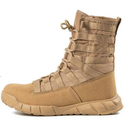 Durable men's desert boots, lightweight and tactical, ideal for outdoor activities, hiking, and military-style wear.