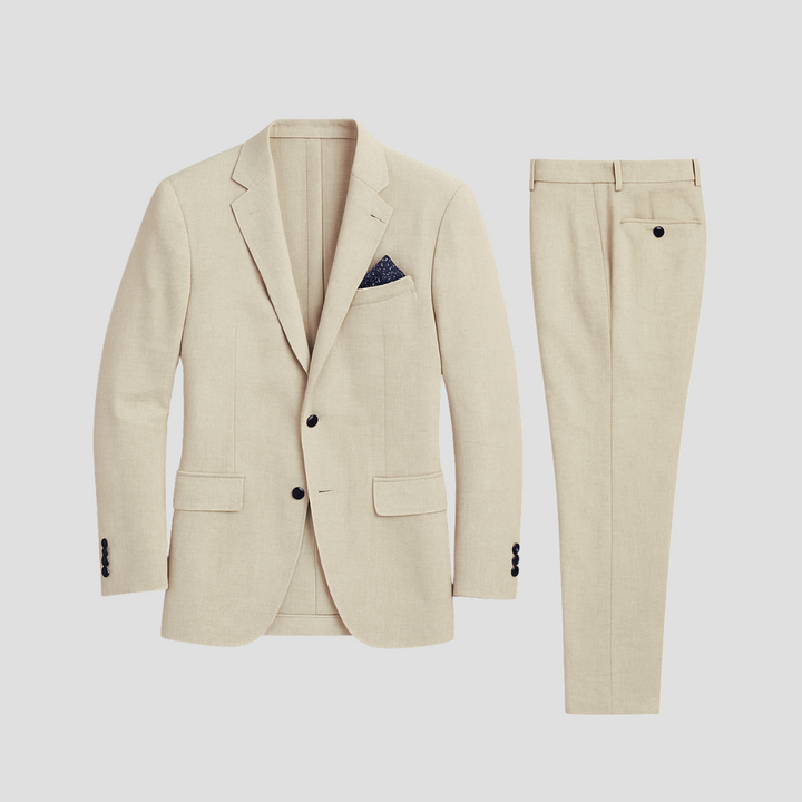 Stylish men's lightweight summer suit. Ideal two-piece formal wear for weddings, proms & special occasions.