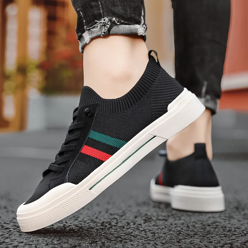 Side profile of men's comfortable lace-up walking sneakers, perfect for active everyday wear.