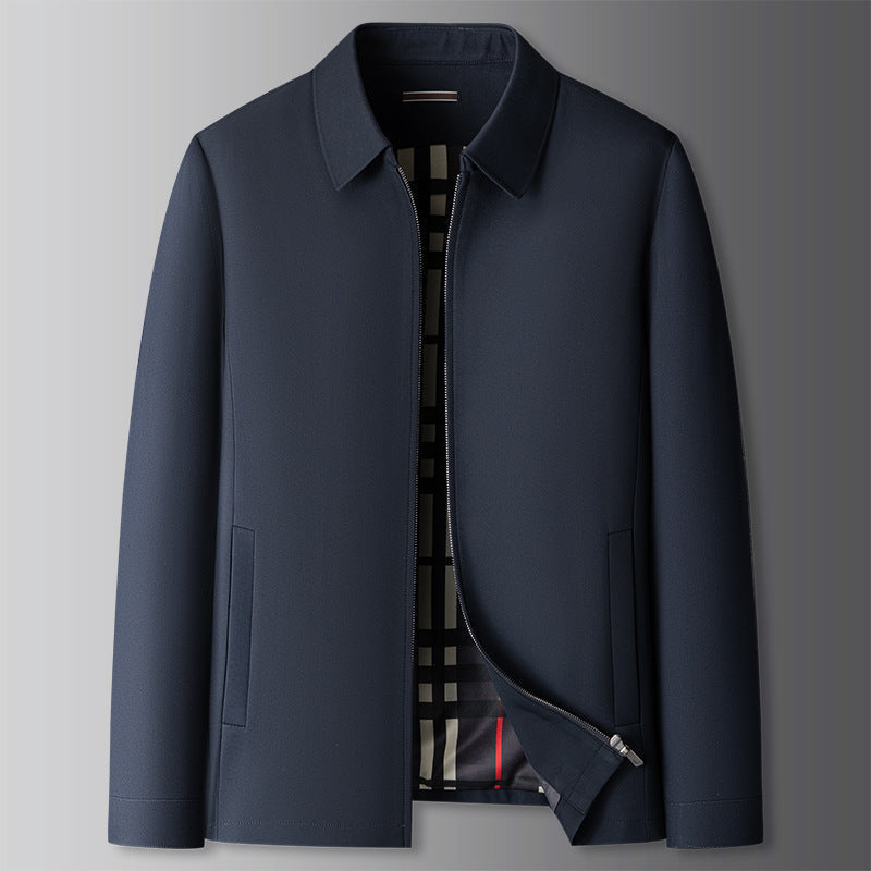 Versatile men's lightweight windbreaker jacket, ideal as a travel or casual outerwear piece for spring and fall.