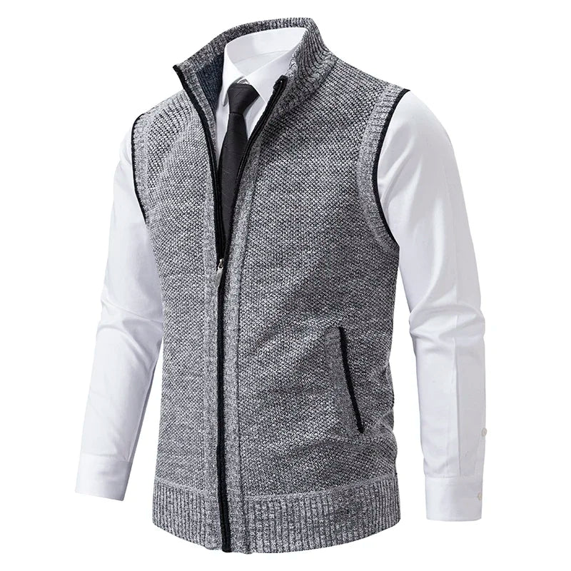 Men's lightweight wool blend vest for comfortable layering, ideal for warmth and style.