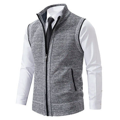 Men's lightweight wool blend vest for comfortable layering, ideal for warmth and style.