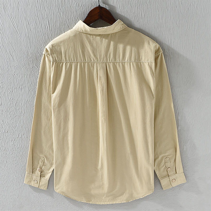 Relaxed fit men's button-down shirt, long sleeve Lisbon style for casual occasions.