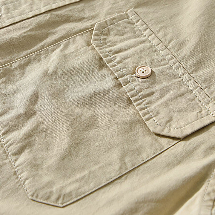 Men's long-sleeve Lisbon button-down, relaxed fit, great for versatile casual wear.