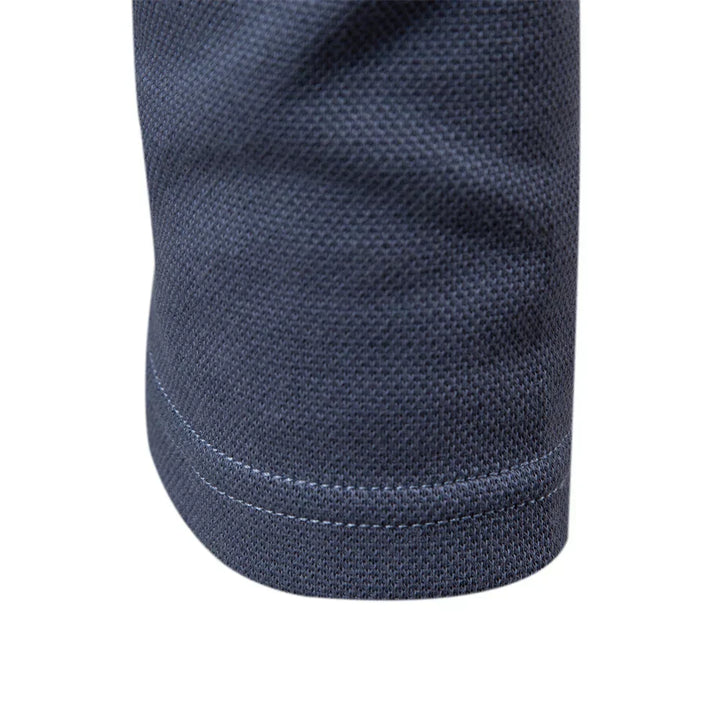 Men's fashion long-sleeve polo shirt, turn-down collar design for everyday wear.