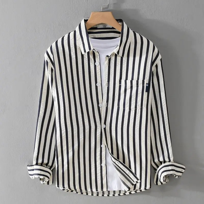 Tailored men's Boneau shirt. Sophisticated button-down for professional elegance or versatile casual wear.