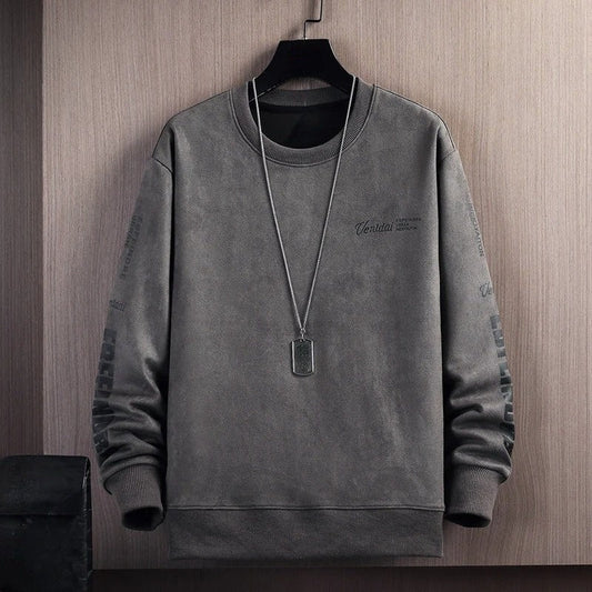 Men's Luxe Urban Pullover Sweatshirt, crewneck, relaxed fit, perfect for streetwear & casual wear.