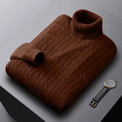 Men's classic fit soft knit crew neck sweater, luxurious and comfortable for stylish layering.