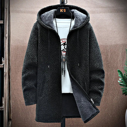 Casual men's full-zip hoodie, modern fit for everyday wear & cozy comfort layers.