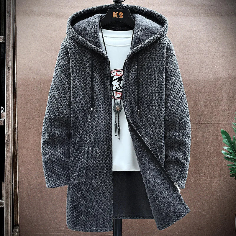 Stylish men's full-zip hoodie jacket with modern fit, perfect for casual everyday wear.
