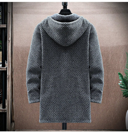 Luxury men's full-zip hoodie for ultimate warmth, comfort & stylish modern fit outerwear.